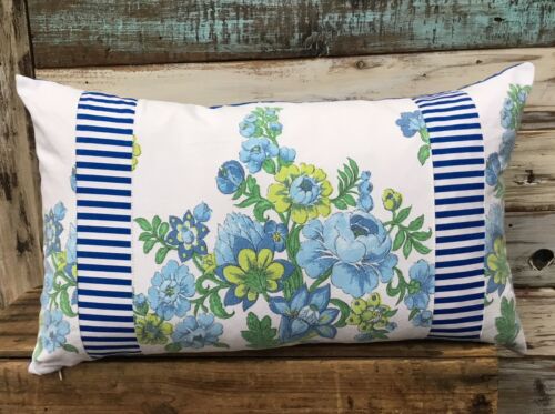 Vintage Blue Bouquet tablecloth pillow cover