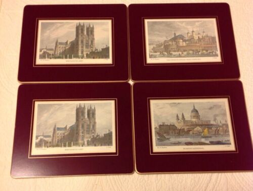 VintagLady Clare Quality Placemats Set Of 4 London In Original Box