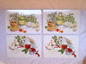 PIMPERNEL Set 4 Vintage Cork Backed Place Mats Fresh Food & Vegetables Decor