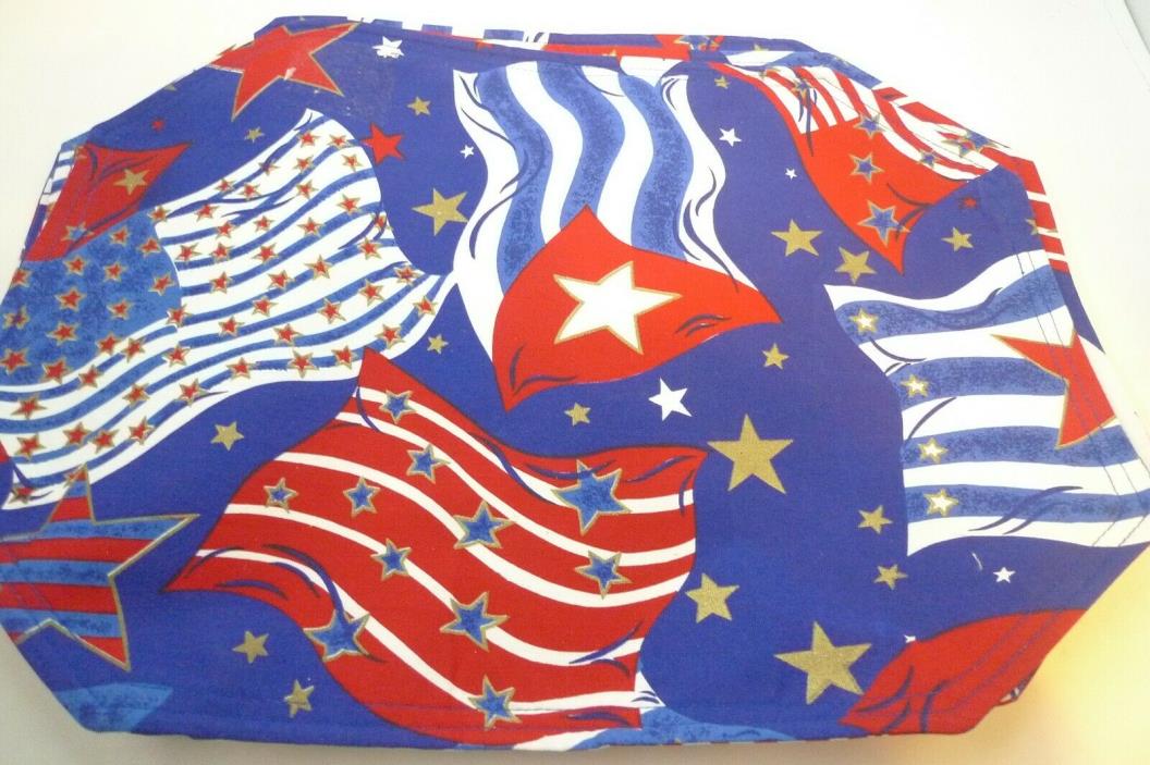 July 4th Flag Lot 6 Table Octagon Placemats 13.5