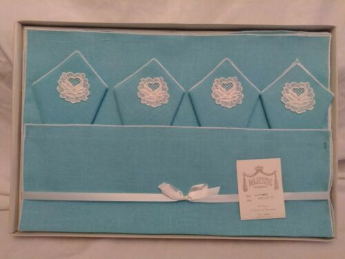 Majestic Creations 8 PC Mat Set 1950s All Rayon Made In USA RN 19862