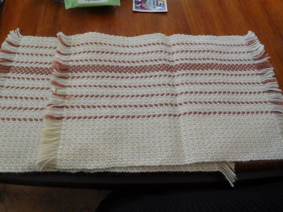 Set of 2 Woven Brown & Tan Table Placemats