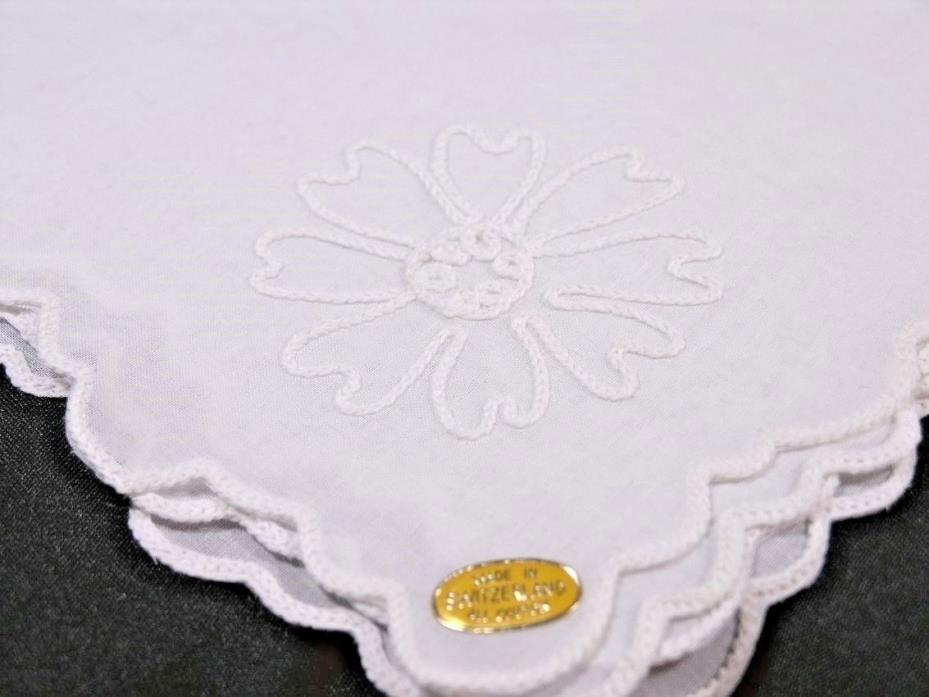 Lovely Set of 4 Swiss Embroidered Placemats & Napkins