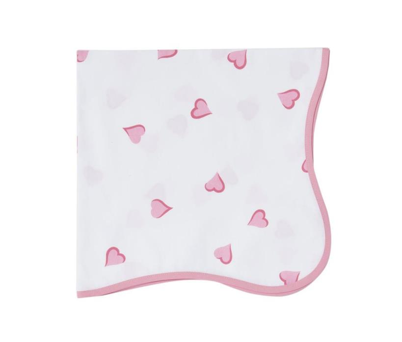 D. Porthault Pink Coeurs Hearts Placemat Napkin Set New Cotton $205
