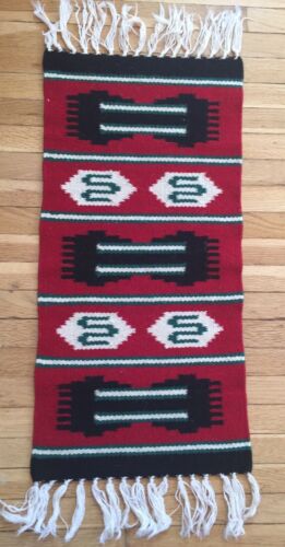Vintage Woven Wool Table Runner From Germany