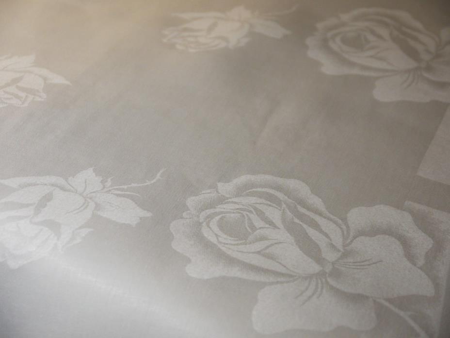 Vintage White Damask Linen 70