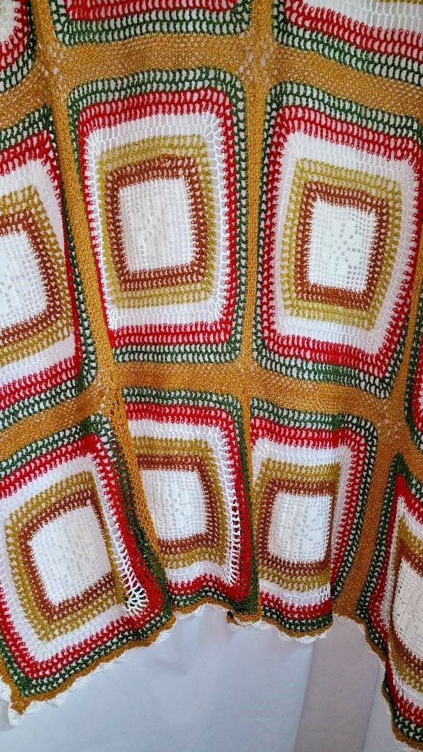 Hand Made Crochet Tablecloth Charming Natural Colors 66