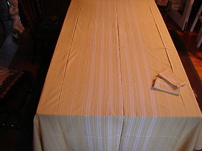 Table Cloth in yellow and white cotton