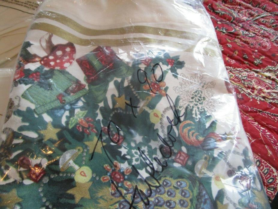Williams Sonoma Holiday Twas the night before Christmas tablecloth 70 90 New