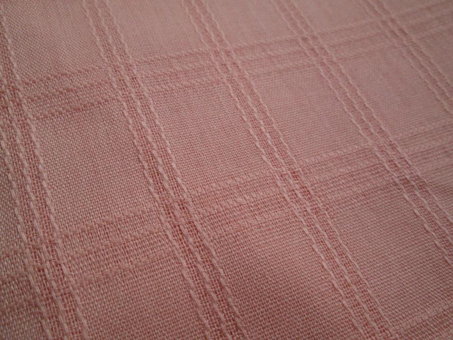 Vintage Cloth TableCloth  Woven Squares Peach Color  60