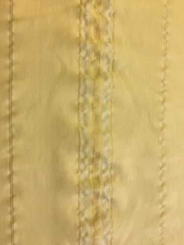 Vintage Yellow With Gold & SILVER STRIPES 62”   53”