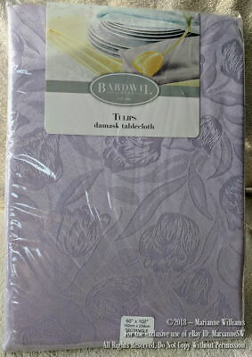 NEW EASTER SPRING LILAC LIGHT PURPLE COLOR DAMASK TABLECLOTH 60