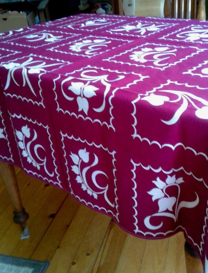 Heavy Vintage Table Cloth 50 x 50