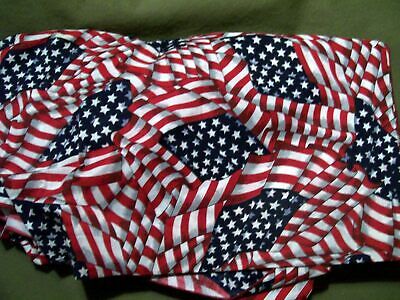 American Flags Stars & Stripes Rectangular Linen Tablecloth 84
