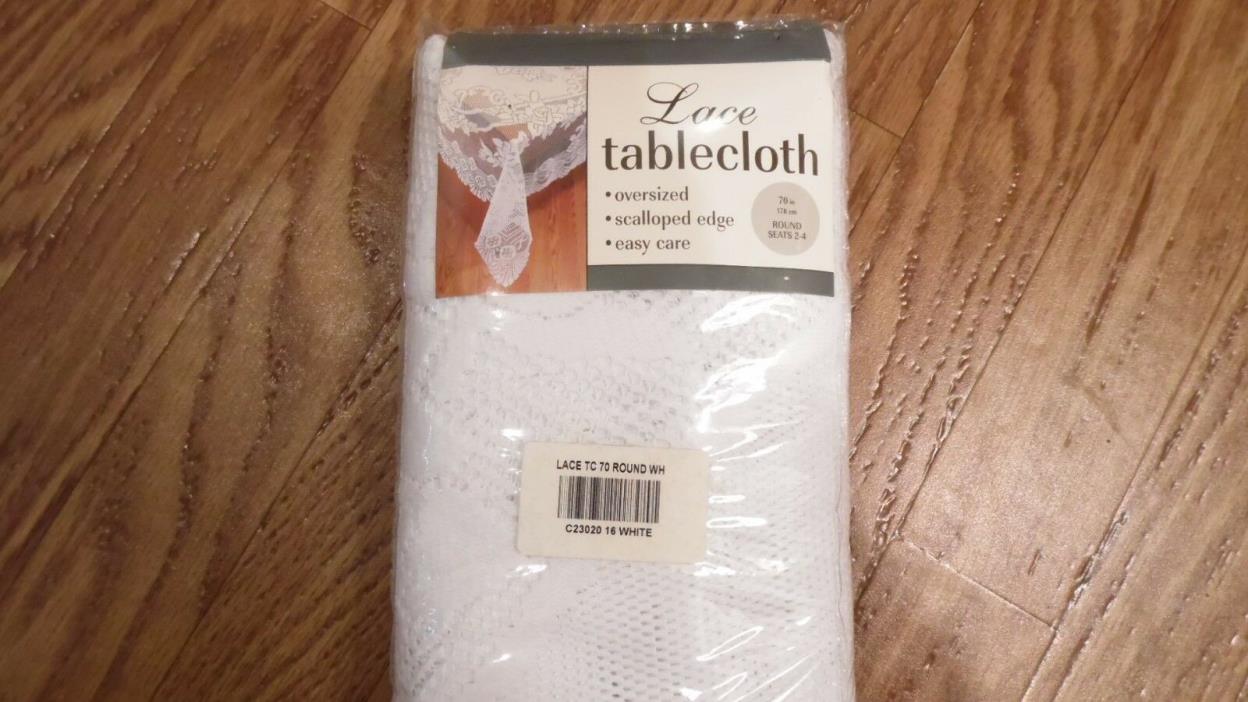 LACE TABLECLOTH SCALLOPED EDGEM  70