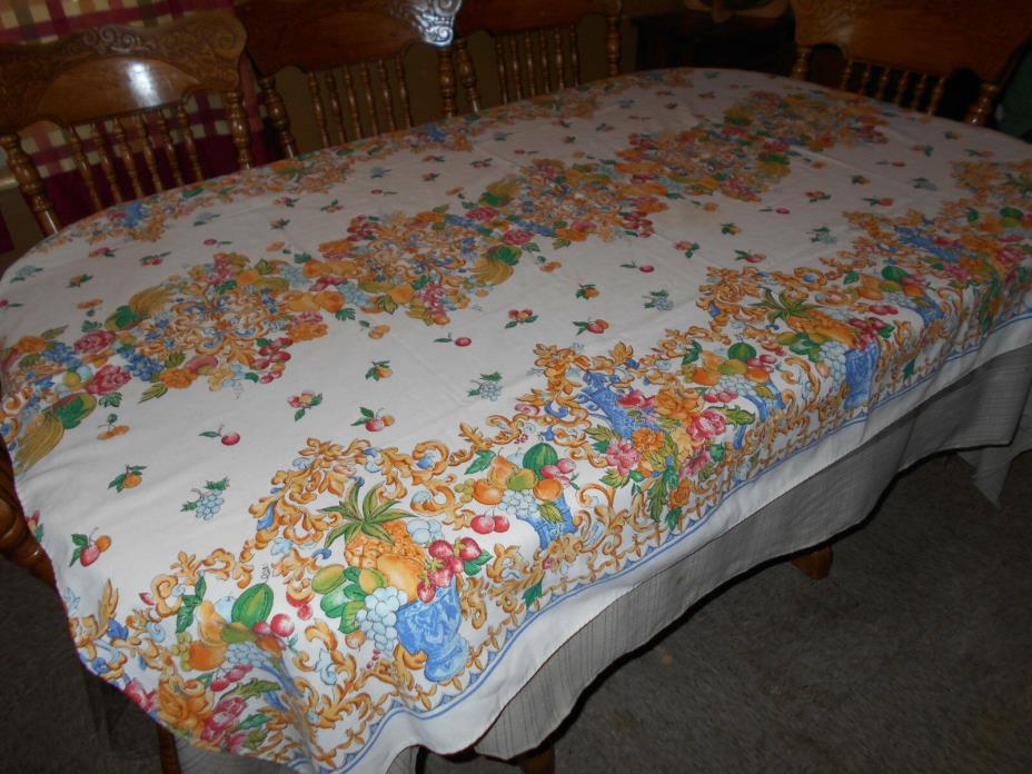 Fruit print cotton table cloth 54