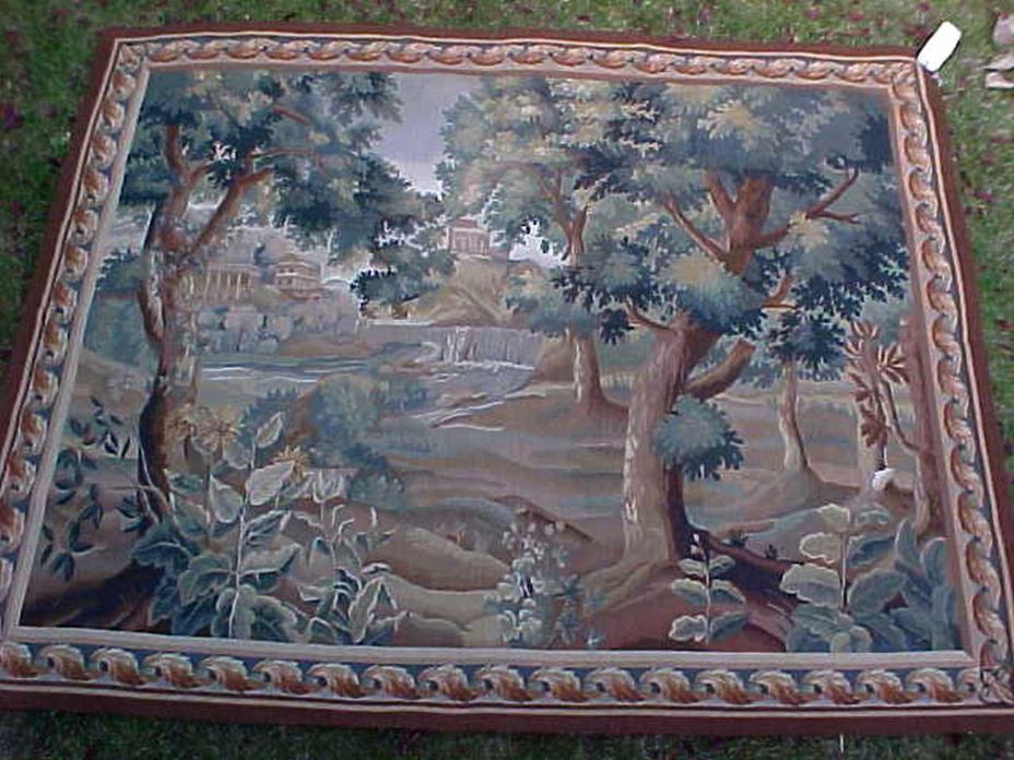 ESTATE VERY LARGE French HANDWOVEN TAPESTRY 6FT X 7.5FT Orig 3419.00