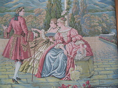 Tapestry Fabric Panel LADIES AT LAKE COMO 29x 20