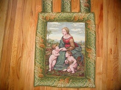 Wall hanging  Tapestry - MADONNA + Child &Little St. John