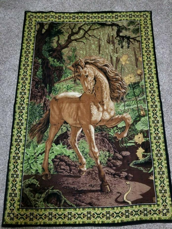 VINTAGE  Unicorn and the Snake 35” X  54