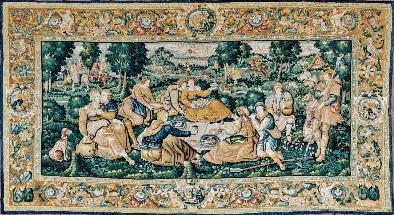 Museum Quality 16th Century Tapestry The Country Meal