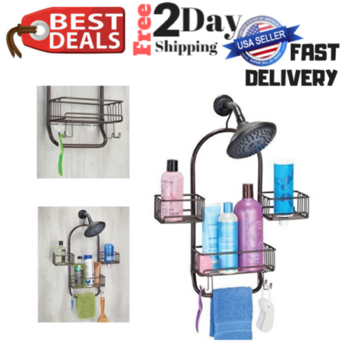 Shower Hanging Caddy Soap Holder Shampoo Bathroom Tub Storage Shelf Basket Rack