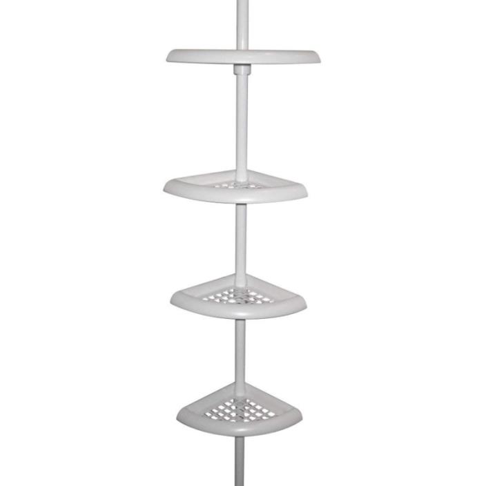 Bathtub & Shower Storage Shelves, Tension Corner Caddy, Holds Shampoo, Bath Soap