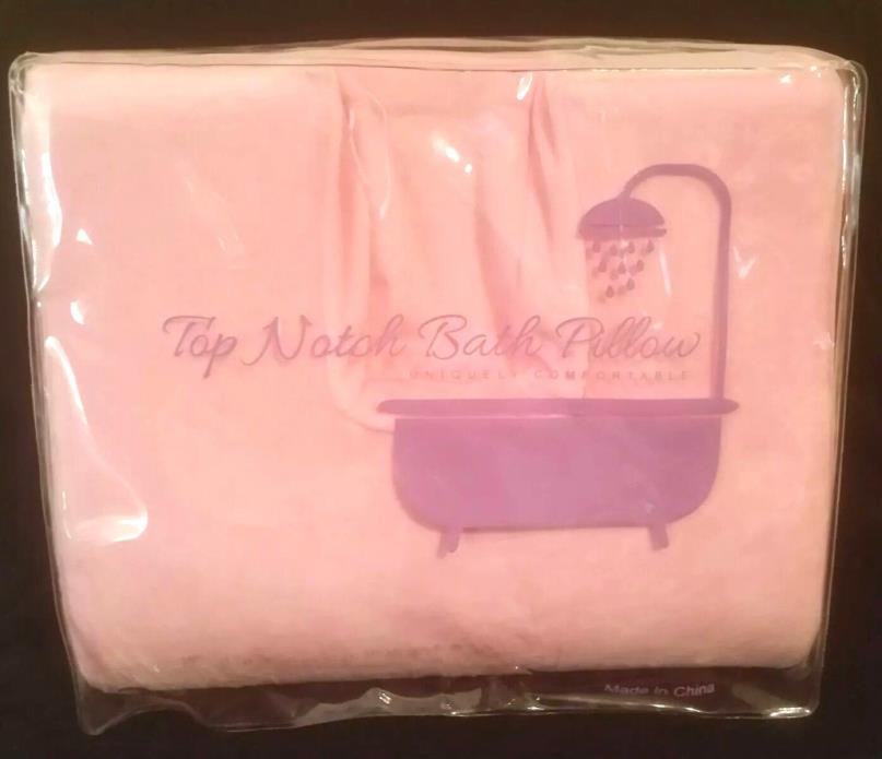 Luxury Top Notch Pink Plush Spa Bath Pillow with Suction Pads 11