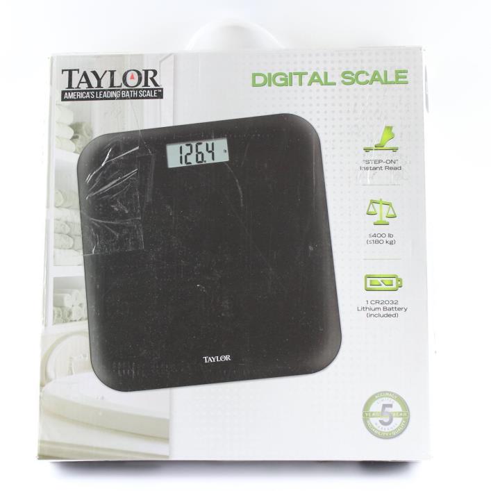 Taylor Digital Step On Pillow Top Scale Black 7042BT