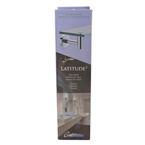 Gatco Latitude II 20.13 in. W Glass Shelf in Chrome 4246