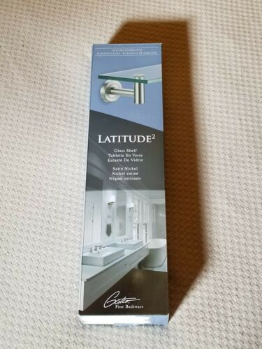 Gatco 4296 Latitude II 20-Inch Glass Shelf, Satin Nickel, bathroom vanity!