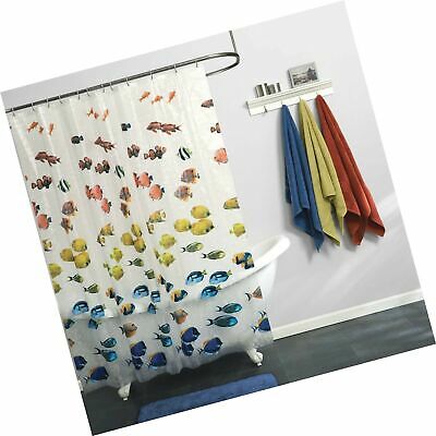 MAYTEX Photoreal New School Waterproof PEVA Shower Curtain Clear