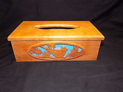 Hand-Crafted, Wooden Kleenx/Tissue Box Cover, Cardinal Theme-Excellent Condition