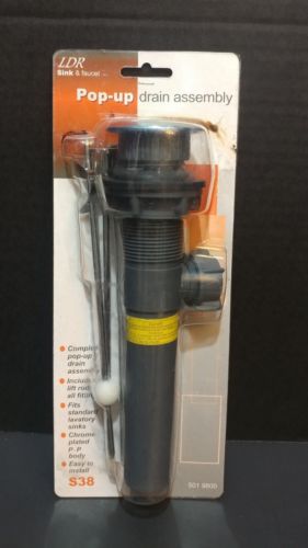 LDR 501 9800 Pop Up Unit Complete Plastic Body Chrome Plated for Drain