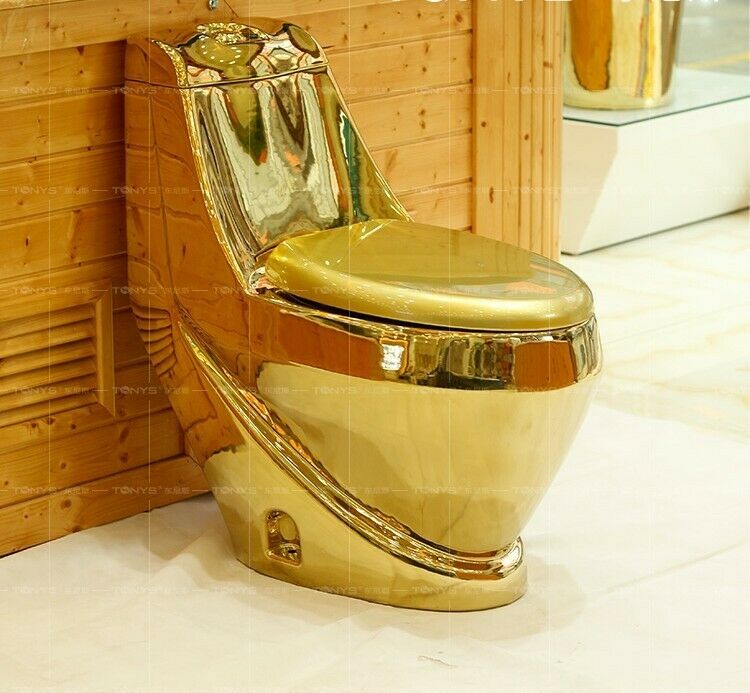 European American gold luxury toilet ceramic stinkpot