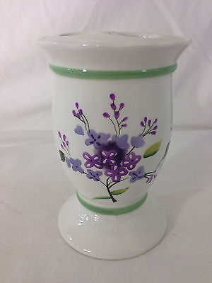 Spring Maid Violets ceramic toothbrush holder 5