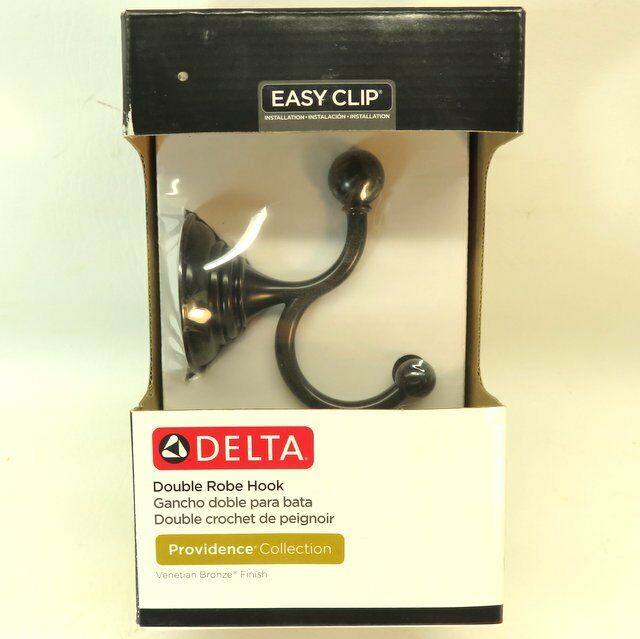 Delta Faucet Providence Collection Double Robe Hook Venetian Bronze 134439