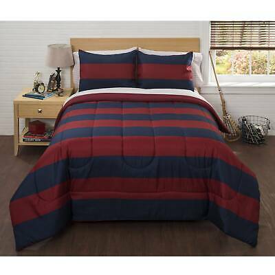American Original Classic Rugby Stripe Bed in a Bag Bedding Comforter Set, Twin
