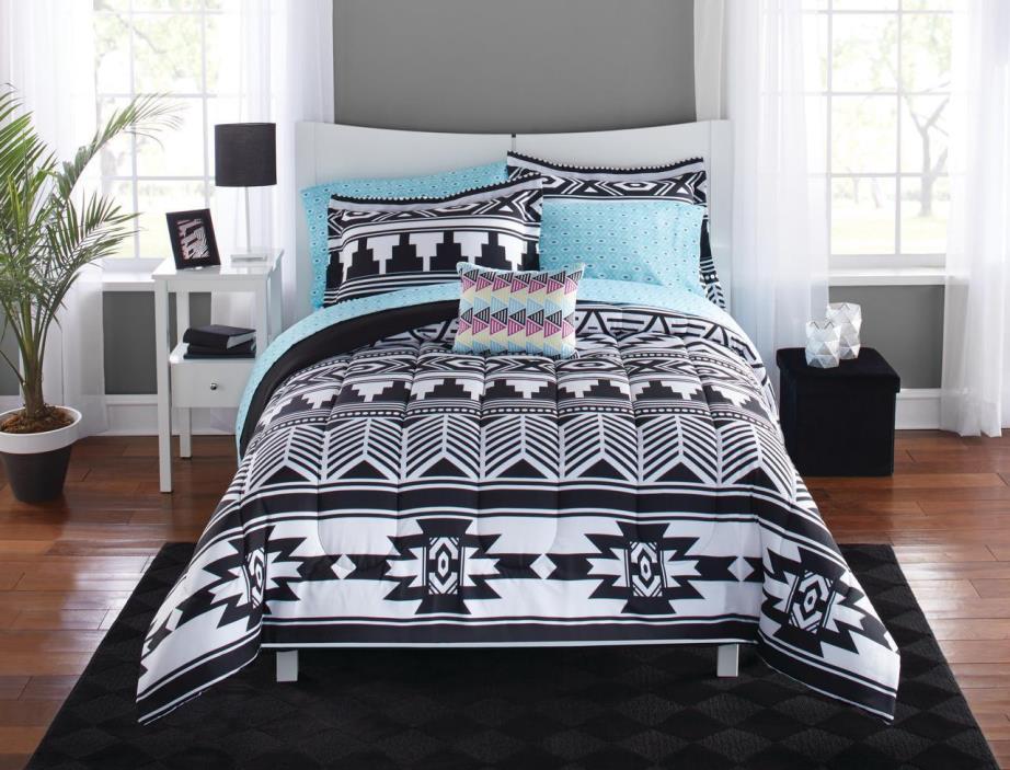 Black & White Aztec Complete Comforter Set Twin Full Queen King  FUNKY RETRO