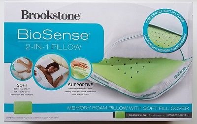 Brookstone BioSense 2-IN-1 Classic Pillow Standard/Queen