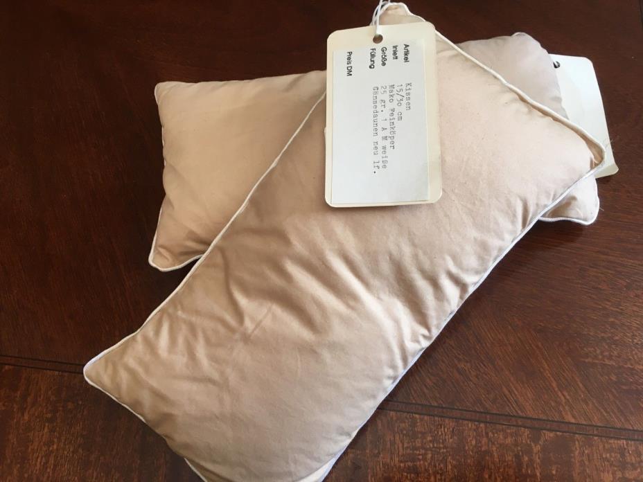Estate Sale - European Made Goose Down Mini Pillows (Set of 2)