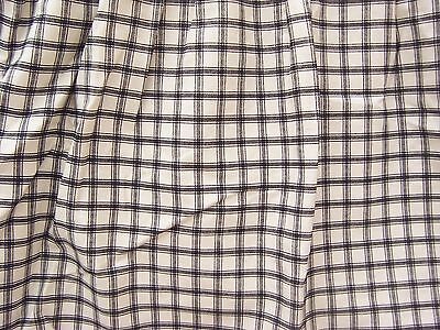 Waverly Black & Ivory Wellington Plaid Check King Bed Skirt Ruffle NWOT