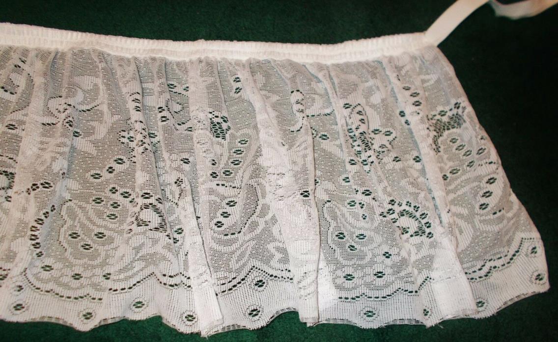 Lace Wrap Around Bed Dust Ruffle  - White - 14