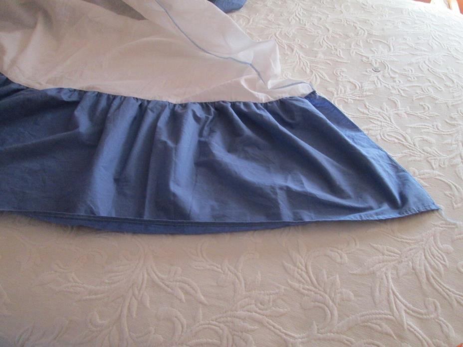 Mainstays Medium Blue Gathered King Bed Skirt
