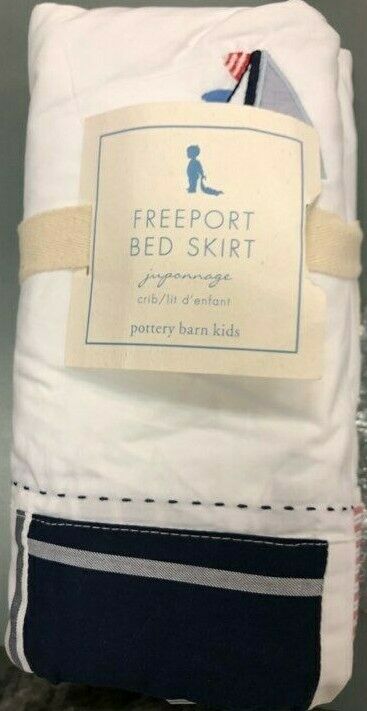 Pottery Barn Kids Freeport Bed Skirt Crib New With Tags