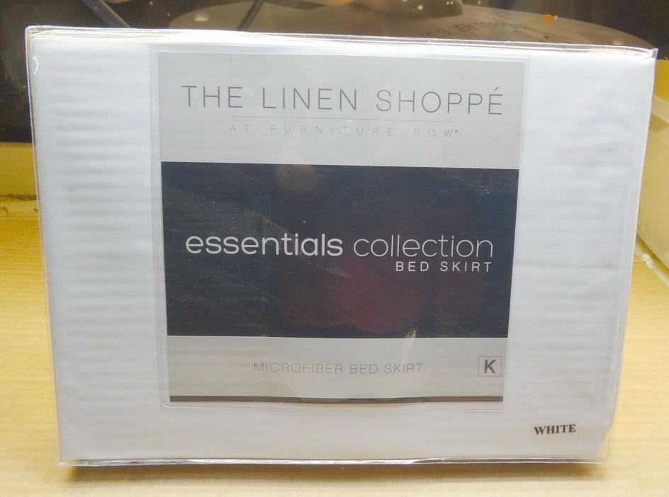 The Linen Shoppe Essentials Collection King Size Bed Skirt  Solid White 15