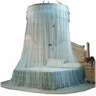 POPPAP Bed Canopy Drapes For Queen Size Curtain Girls,Round Lace Mosquito Home 