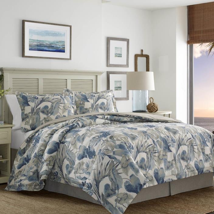 NIP Tommy Bahama Raw Coast Tropical Queen Comforter Set 4pc