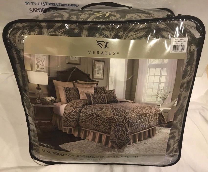 VERATEX LUXURIOUSLY OVERSIZED COMFORTER SET! VOLTAIRE NEW! KING!  BRAND NEW!