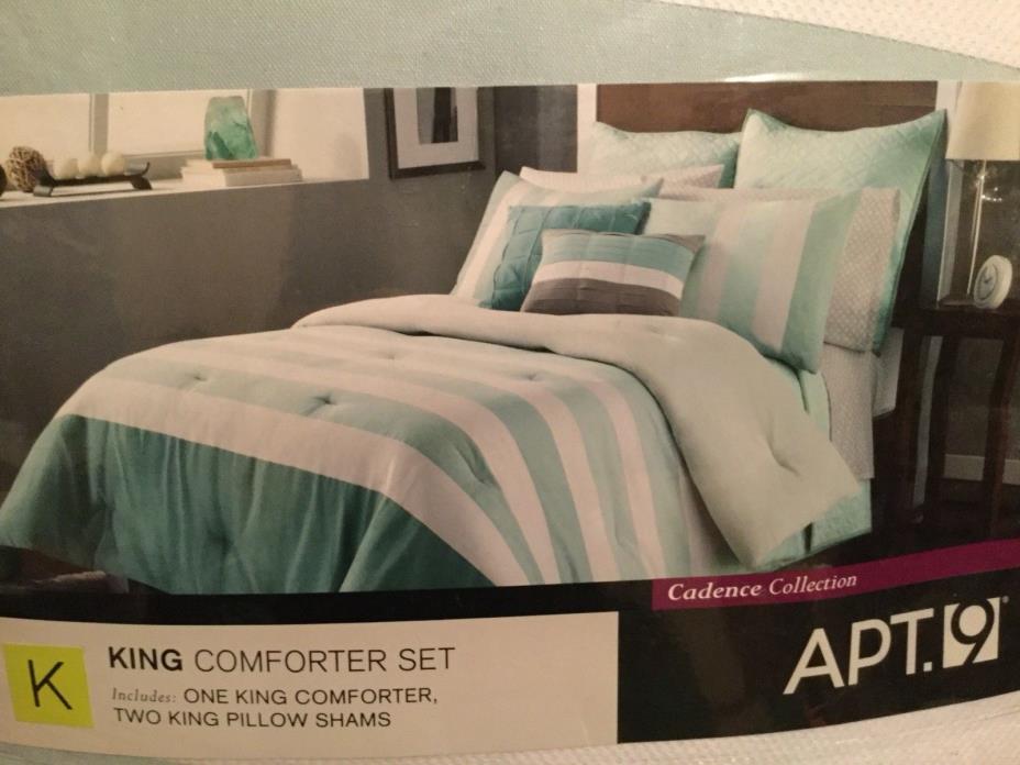 Apt 9 Cadence Collection King Size 3 Piece Comforter Set New In Bag w/ Tags